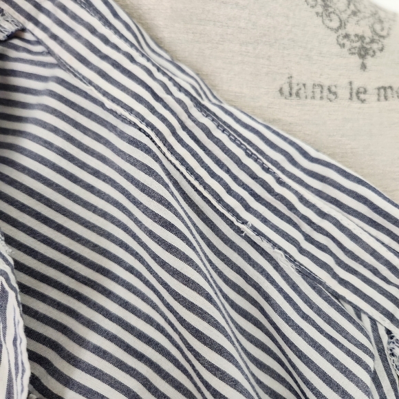 Cotton Pinstripe Buttonup Shirt - Picture 10 of 10